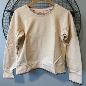 Madewell 100% cotton sweatshirt with embroidered trim.